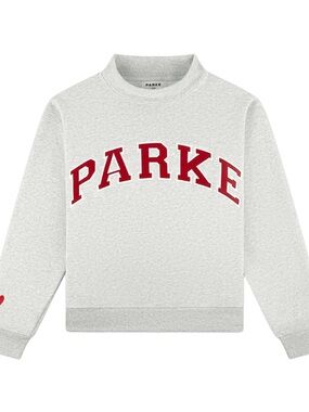 Parke Light Gray fleece Sweatshirt. Valentine’s Day drop, sold out!